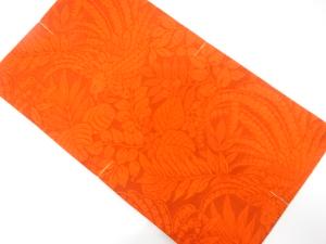 未使用品　纐纈　鳳凰に桐模様織り出し　全通袋帯